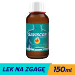 Gaviscon cu aromă de mentă (500 mg + 267 mg + 160 mg)/ 10 ml, suspensie orală, 150 ml