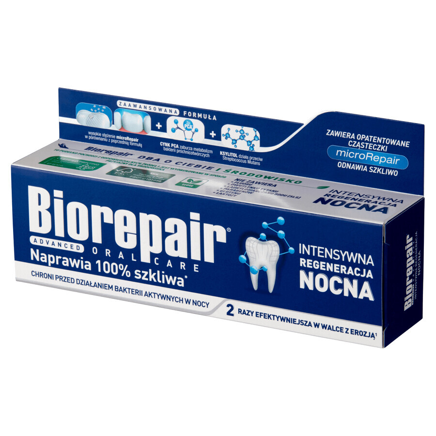 Biorepair Night, pastă de dinți, regenerare intensivă de noapte, 75 ml