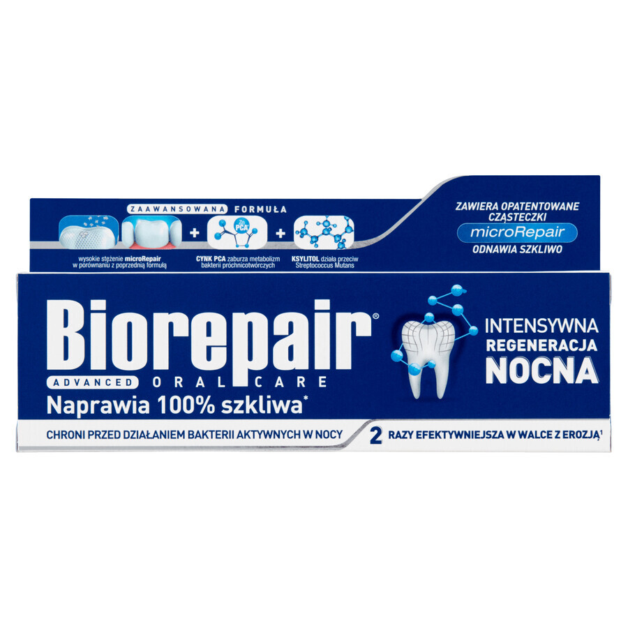 Biorepair Night, pastă de dinți, regenerare intensivă de noapte, 75 ml