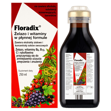 Floradix Fier Vitamine, 250 ml