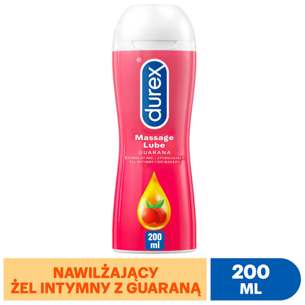 Durex, gel intim stimulativ și de masaj 2în1, guarana, 200 ml