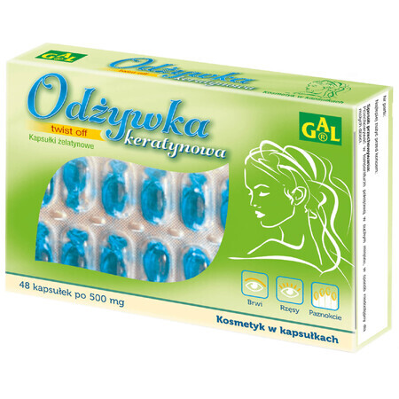 GAL, balsam de keratină, capsulă cosmetică, 48 capsule twist-off