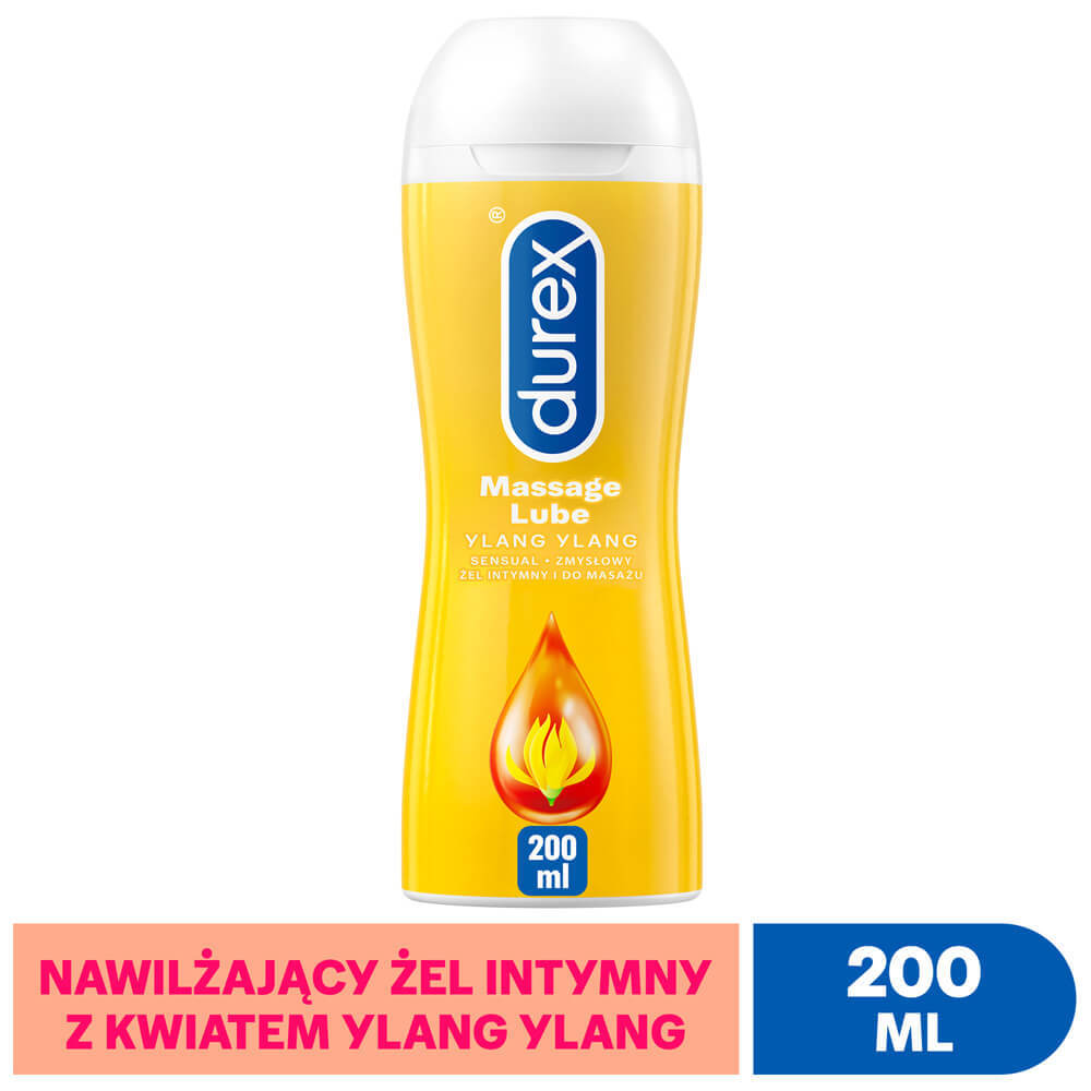 Durex, gel intim și de masaj senzual stimulant 2in1, ylang ylang, 200 ml