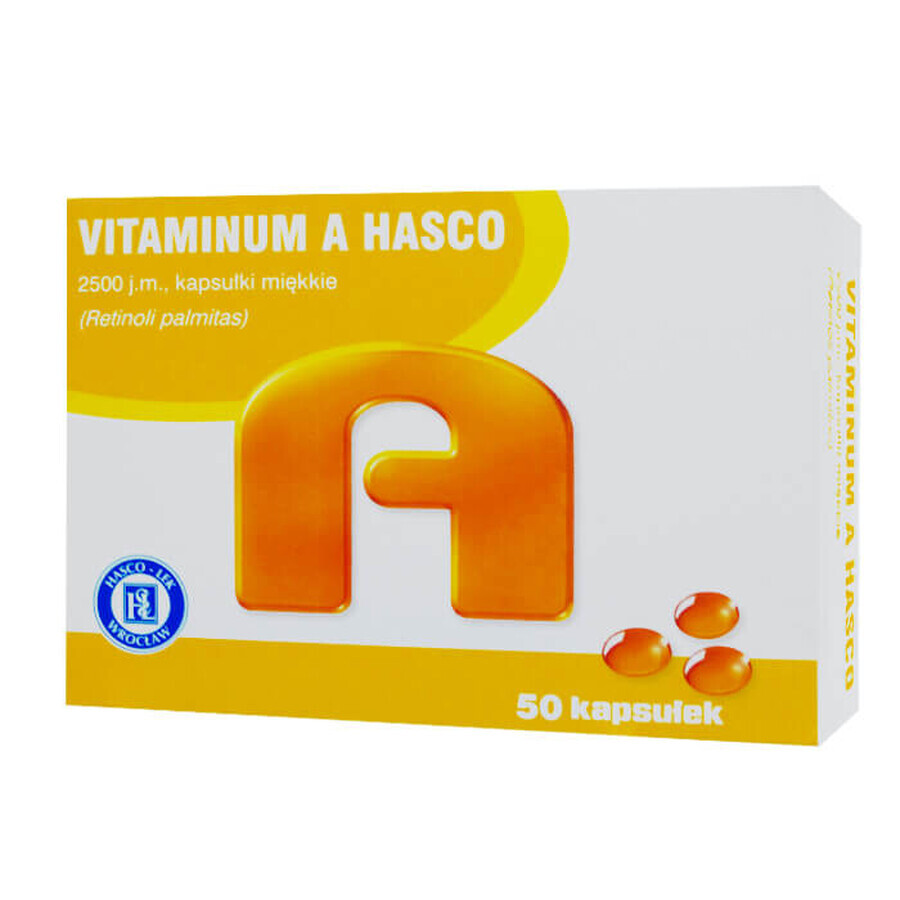 Vitaminum A Hasco 2500 UI, 50 capsule