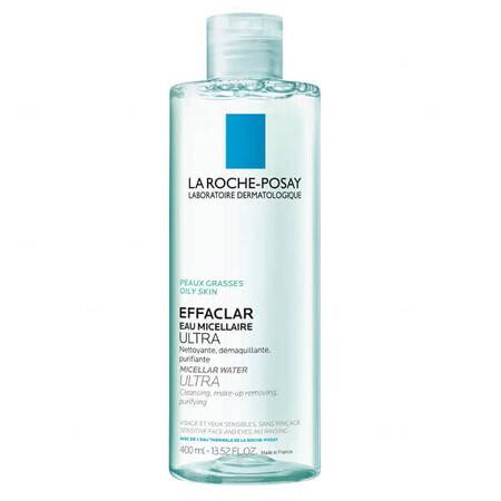 La Roche-Posay Effaclar Ultra, loțiune micelară pentru ten gras și cu tendință acneică, 400 ml