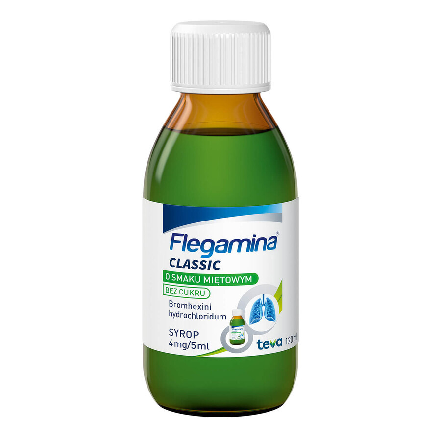 Flegamina Classic alla menta senza zucchero 4 mg/ 5 ml, sciroppo, 120 ml