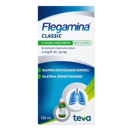 Flegamina Classic alla menta senza zucchero 4 mg/ 5 ml, sciroppo, 120 ml