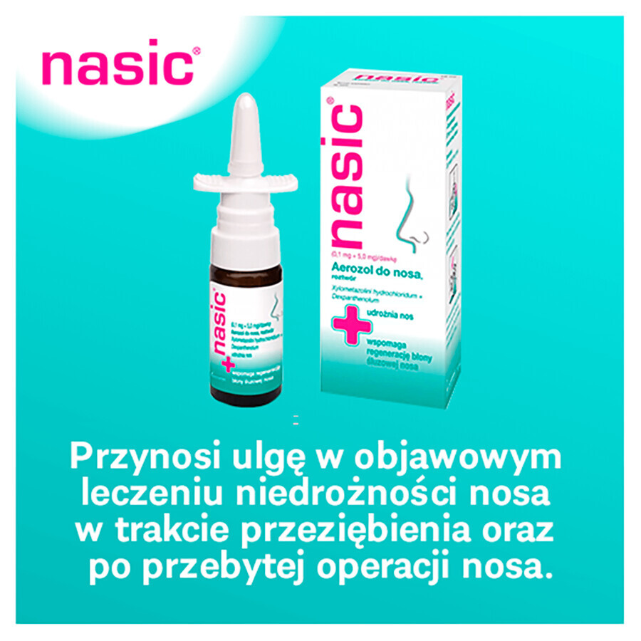 Nasic (0,1 mg + 5 mg)/doză, spray nazal, 10 ml