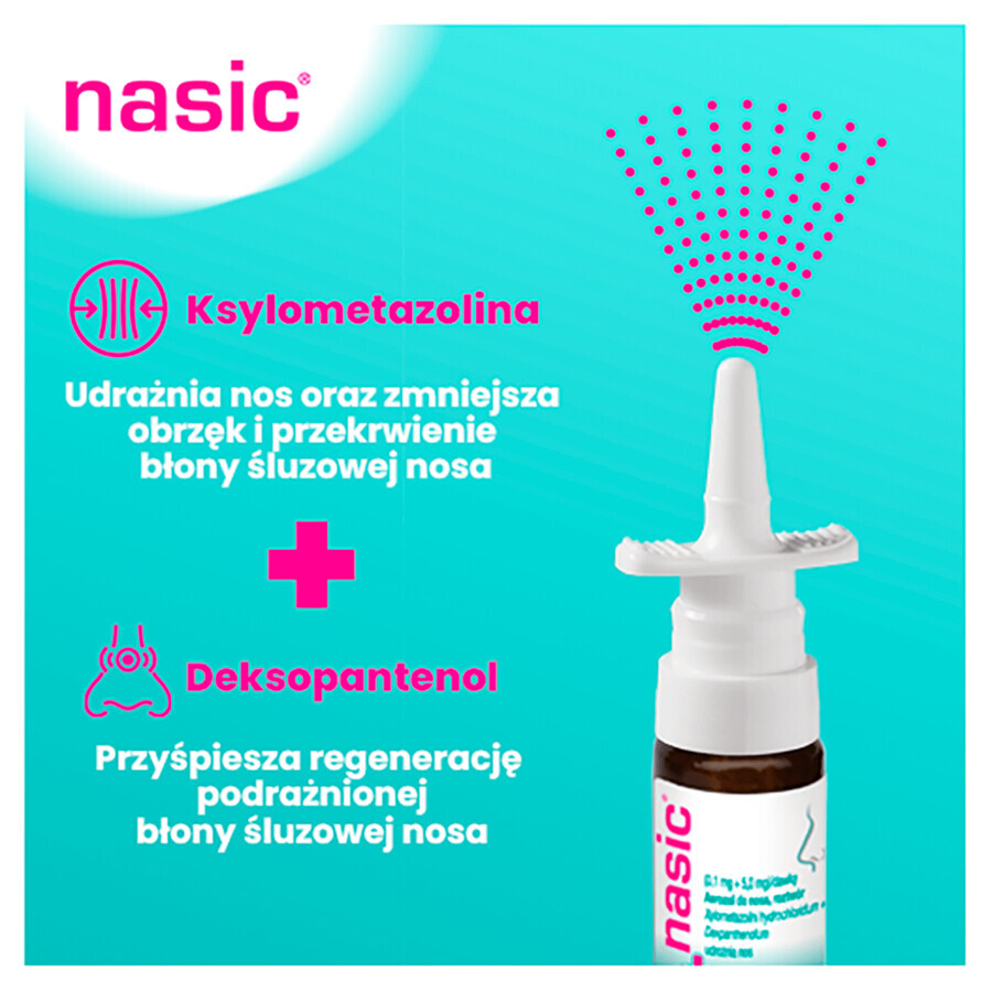 Nasic (0,1 mg + 5 mg)/doză, spray nazal, 10 ml