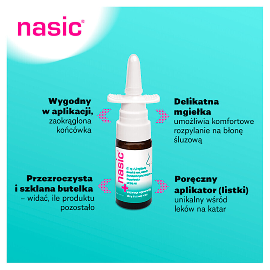 Nasic (0,1 mg + 5 mg)/doză, spray nazal, 10 ml