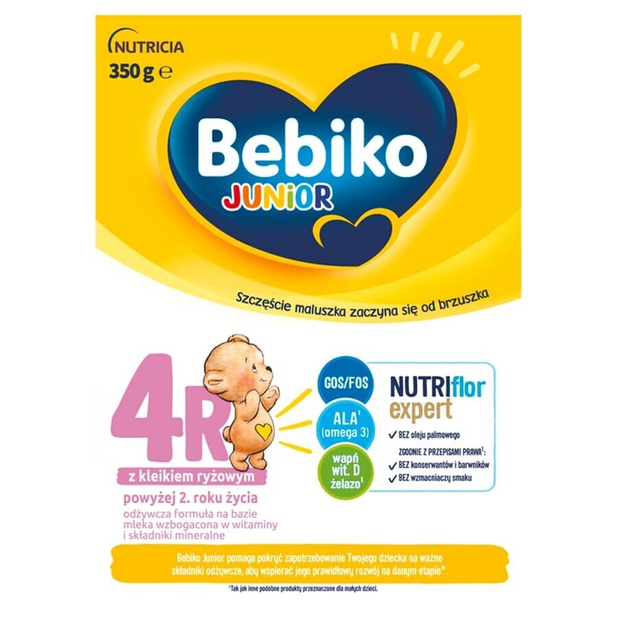 Bebiko 4R Junior, fórmula nutritiva a base de leche, a partir de los 2 años, 350 g