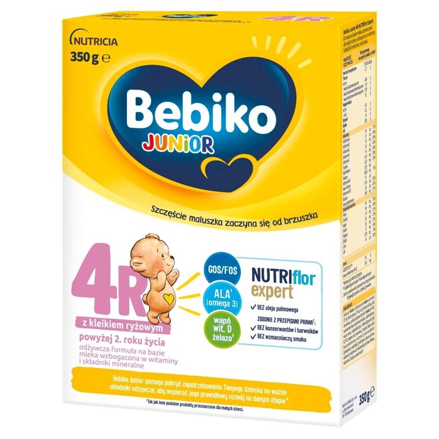 Bebiko 4R Junior, fórmula nutritiva a base de leche, a partir de los 2 años, 350 g