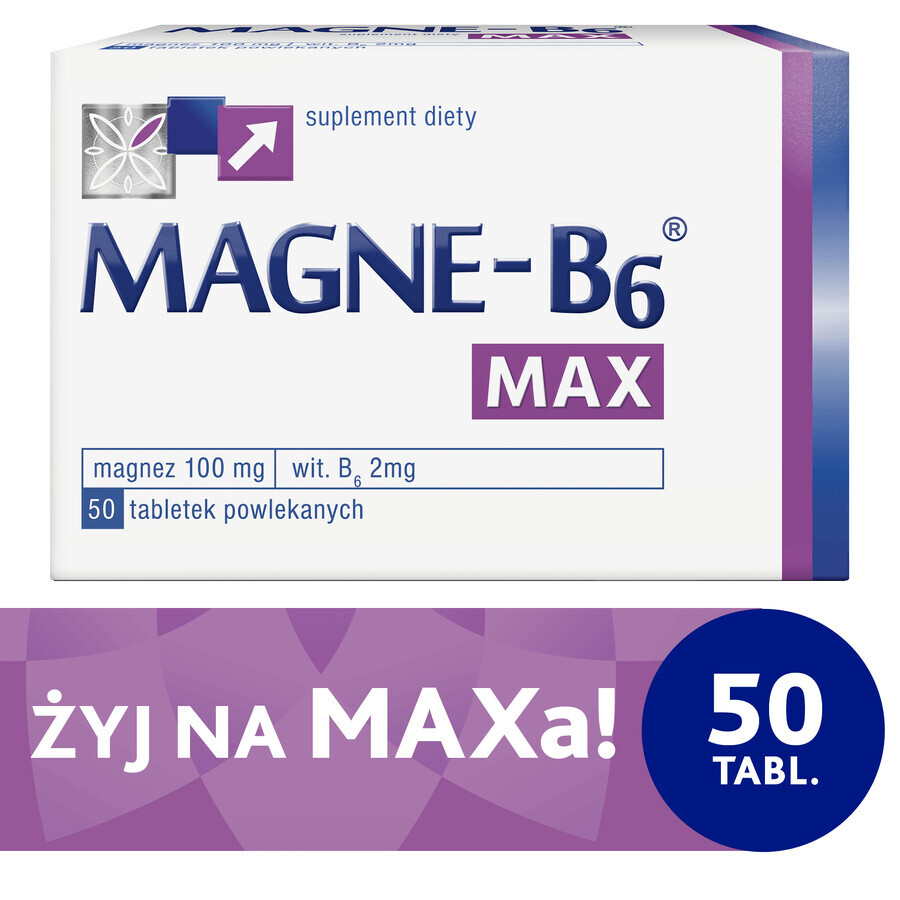 Magne-B6 Max, 50 comprimate filmate