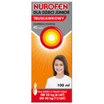 Nurofen pentru copii Junior căpșuni 40 mg/ml, suspensie orală, 6-12 ani, 100 ml