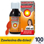 Nurofen pentru copii Junior căpșuni 40 mg/ml, suspensie orală, 6-12 ani, 100 ml