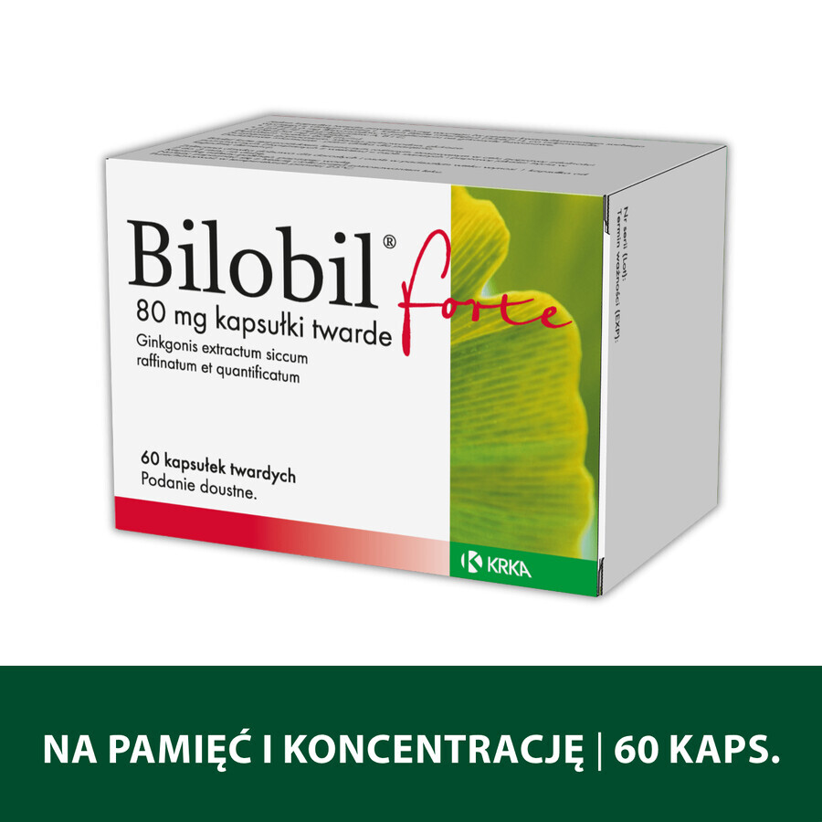 Bilobil Forte 80 mg, 60 gélules