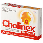 Cholinex Intense 2,5 mg + 1,2 mg, aromă de miere și lămâie, 20 pastile tari