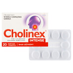 Cholinex Intense 2,5 mg + 1,2 mg, aromă de mure, 20 pastile tari