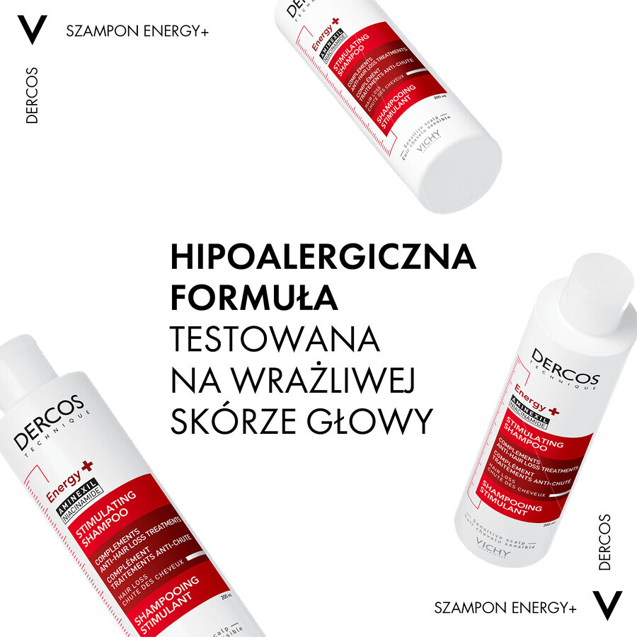 Vichy Dercos Energy+, Șampon pentru întărirea părului, 400 ml