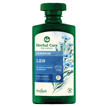 Farmona Herbal Care, champú para cabello seco y quebradizo, Lino, 330 ml