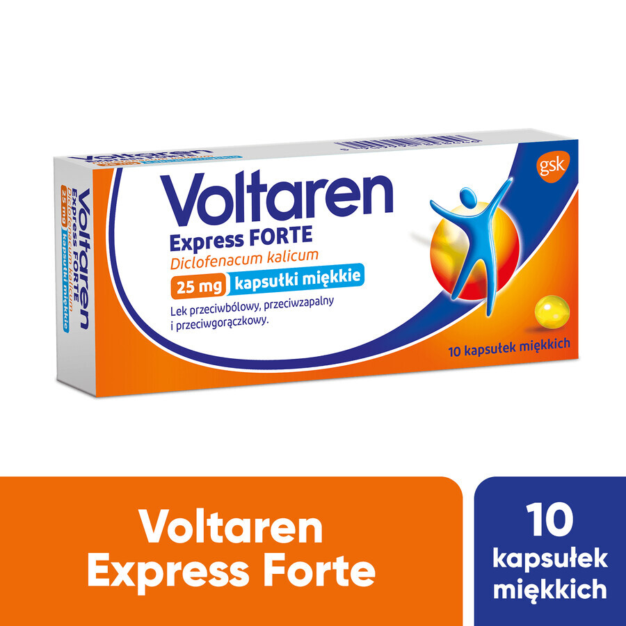 Voltaren Express Forte 25 mg, 10 Softgel-Kapseln