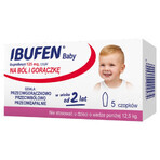 Ibufen Baby 125 mg, suppositories from the age of 2 years, 5 units