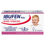 Ibufen Baby 125 mg, suppositories from the age of 2 years, 5 units