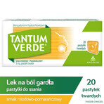 Tantum Verde 3 mg, arôme miel-orange, 20 pastilles dures