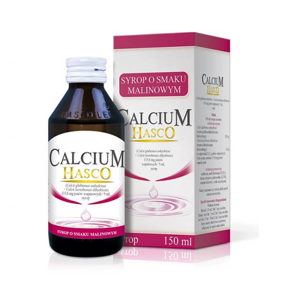 Calcium Hasco 115,6 mg/ 5 ml, Sirup, Himbeergeschmack, 150 ml