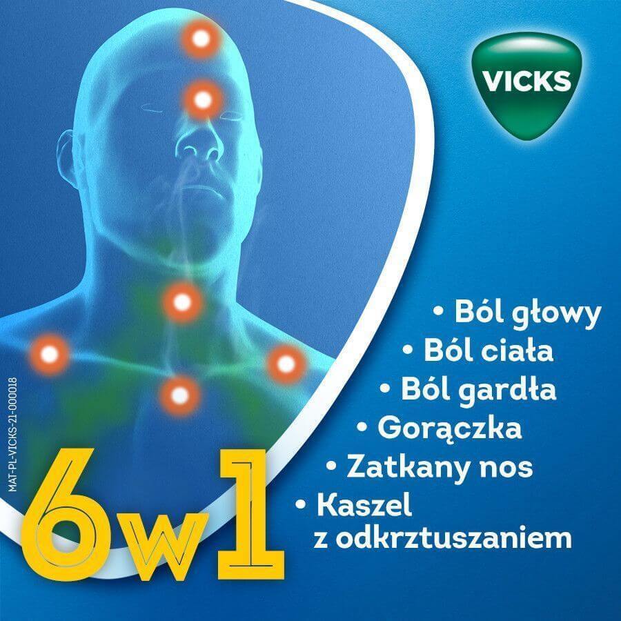 Vicks AntiGrip Complex 500 mg + 200 mg + 10 mg, pulbere pentru soluție orală, 10 pliculețe