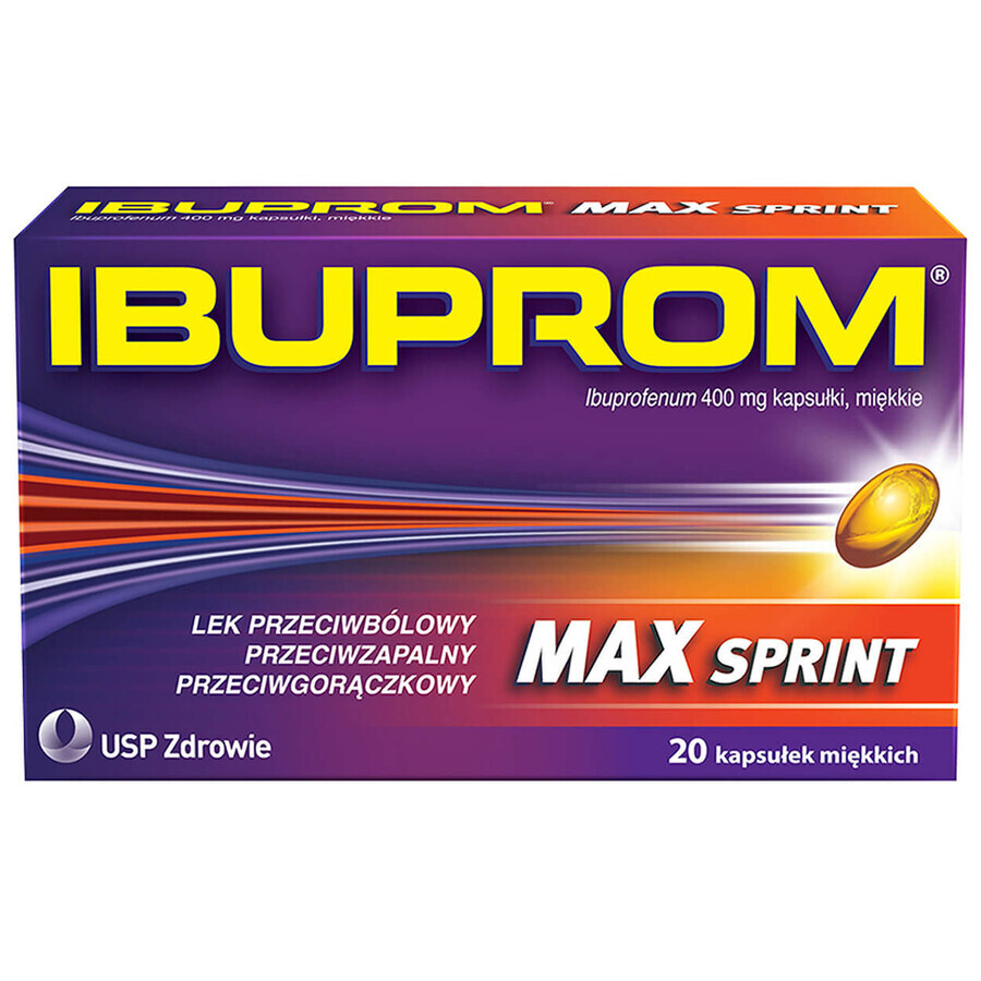 Ibuprom Max Sprint 400 mg, 20 capsule molli