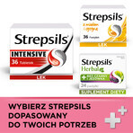 Strepsils Junior 1,2 mg + 0,6 mg, fără zahăr, aromă de căpșuni, 24 pastile