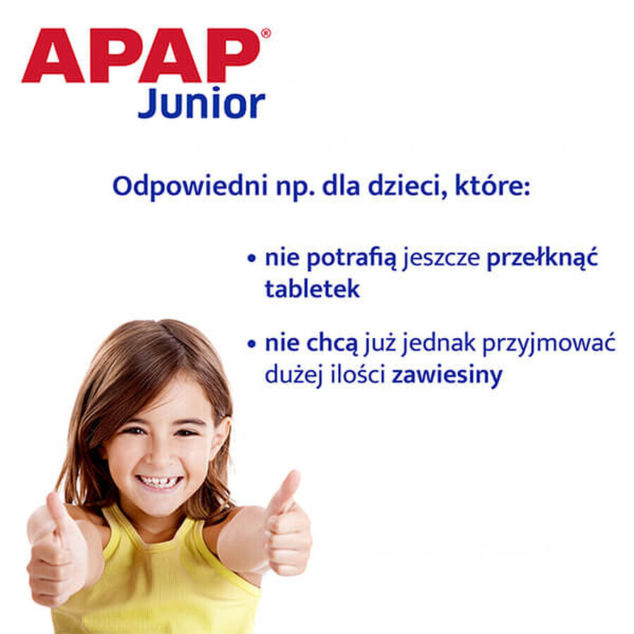 Apap Junior 250 mg, granulado, 10 sobres