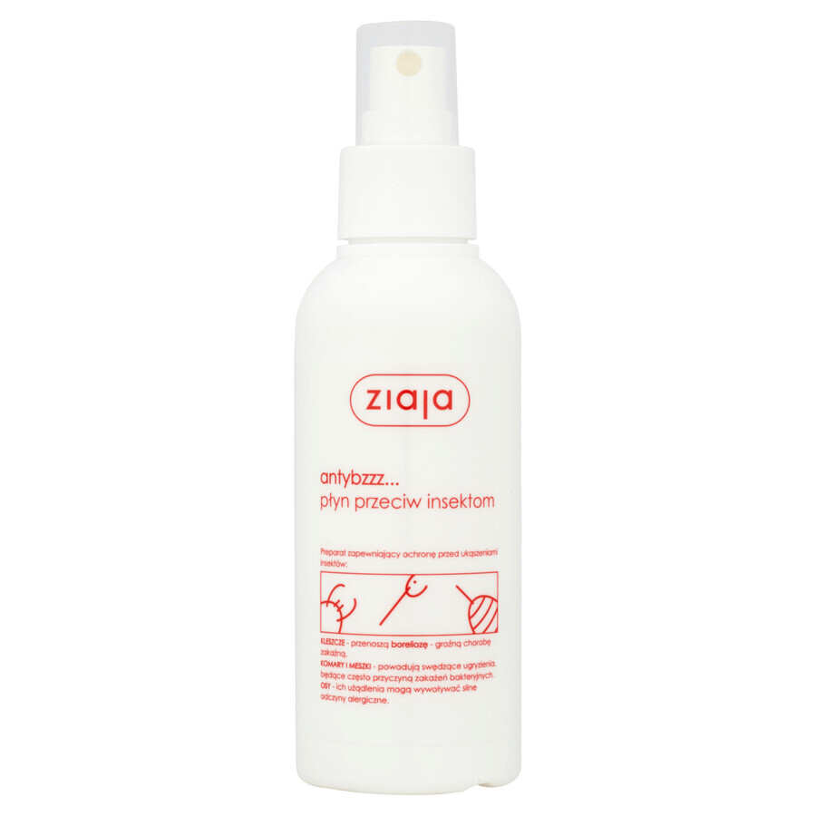 Ziaja Antybzzz, repelente de insectos líquido, IR3535 10%, 100 ml