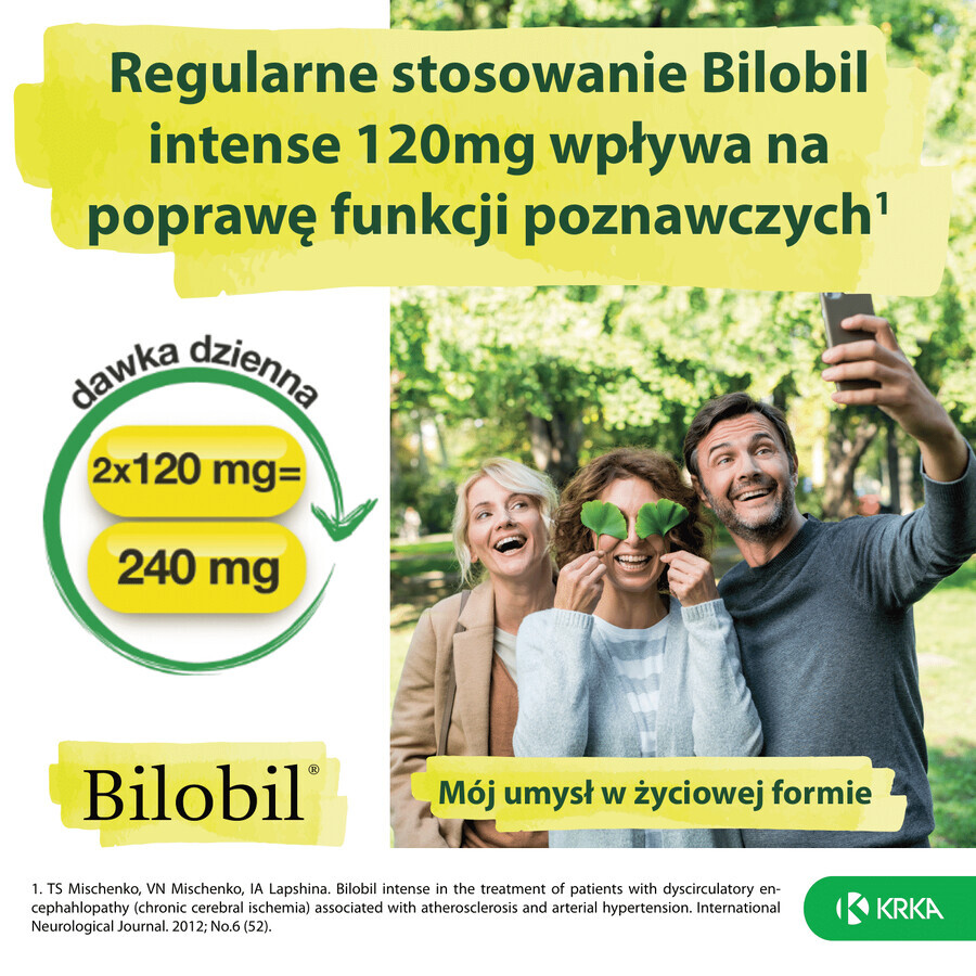 Bilobil Intenso 120 mg, 60 cápsulas