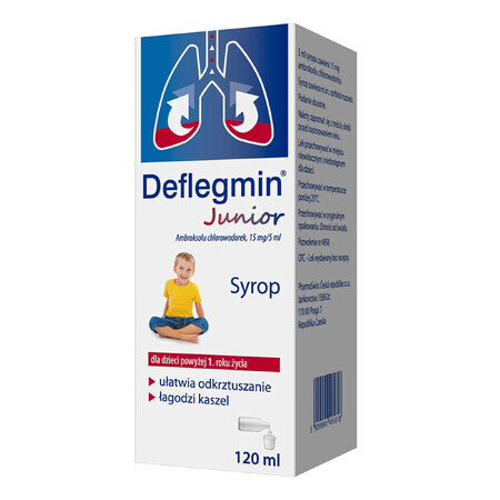 Deflegmin Junior 15 mg/ 5 ml, sirop, 120 ml