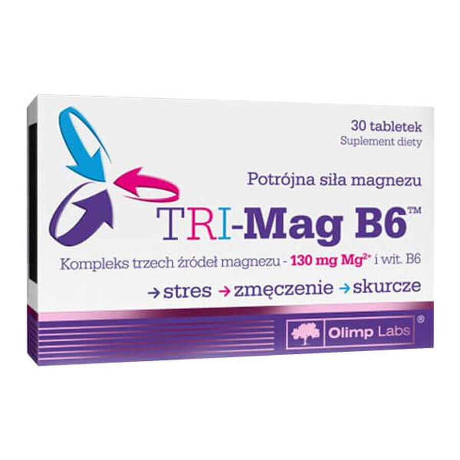 Olimp Tri-Mag B6, 30 comprimate