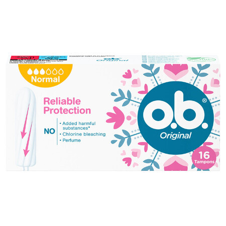 OB Original, sanitary pads, Normal, 16 pcs