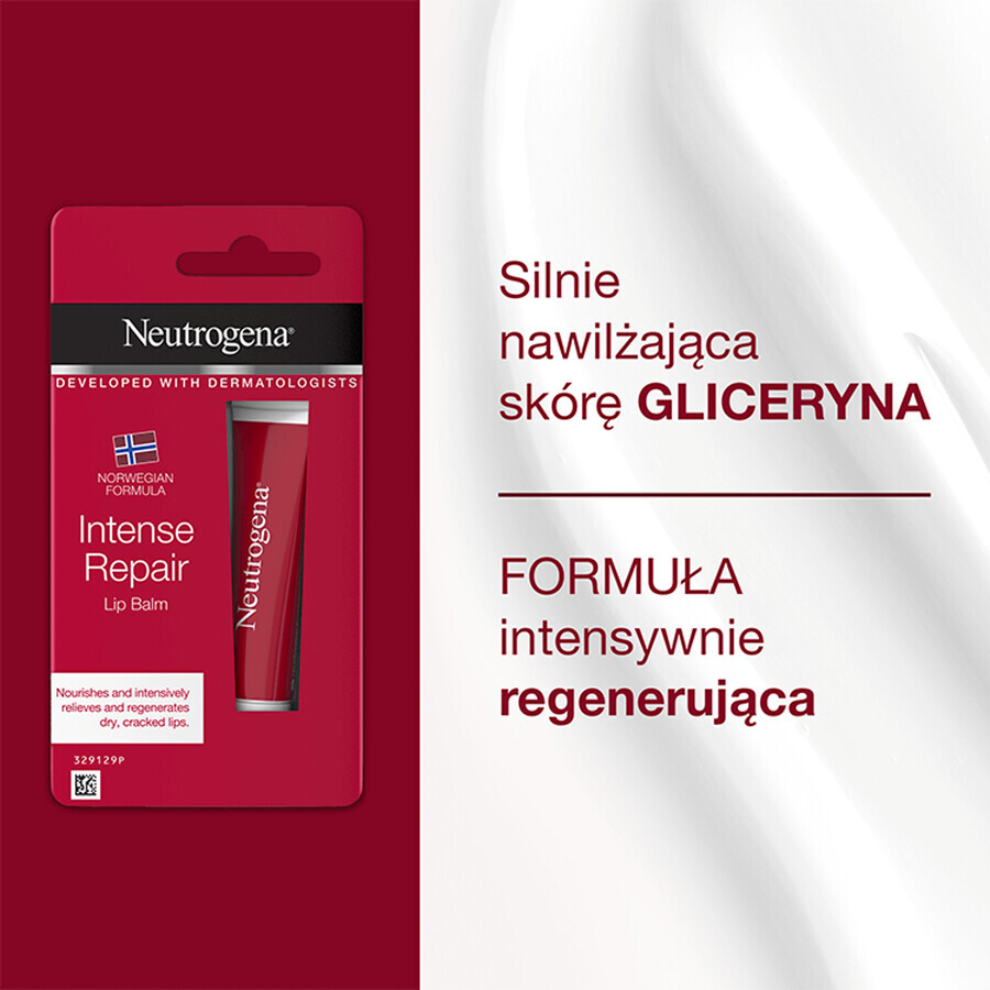 Neutrogena Norwegian Formula, baume à lèvres intensément régénérant, 15 ml