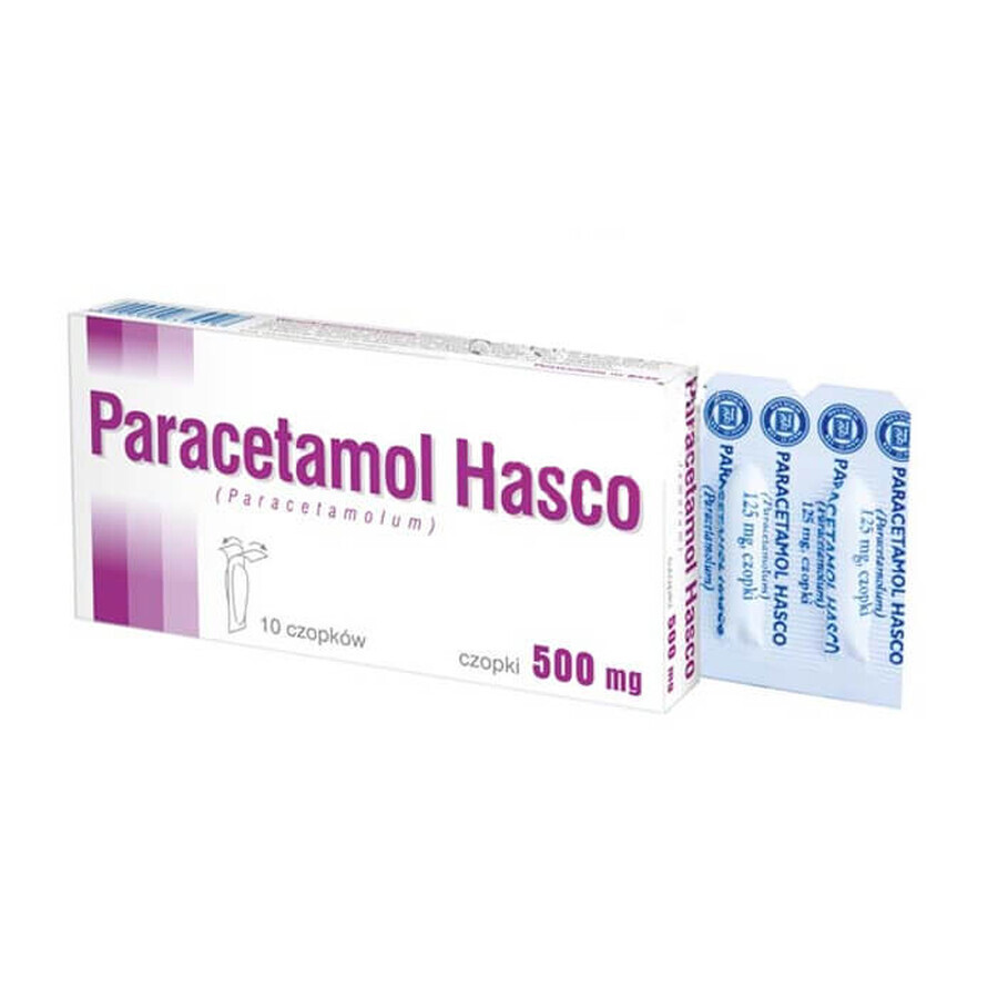 Paracetamol Hasco 500 mg, Zäpfchen, 10 Stück