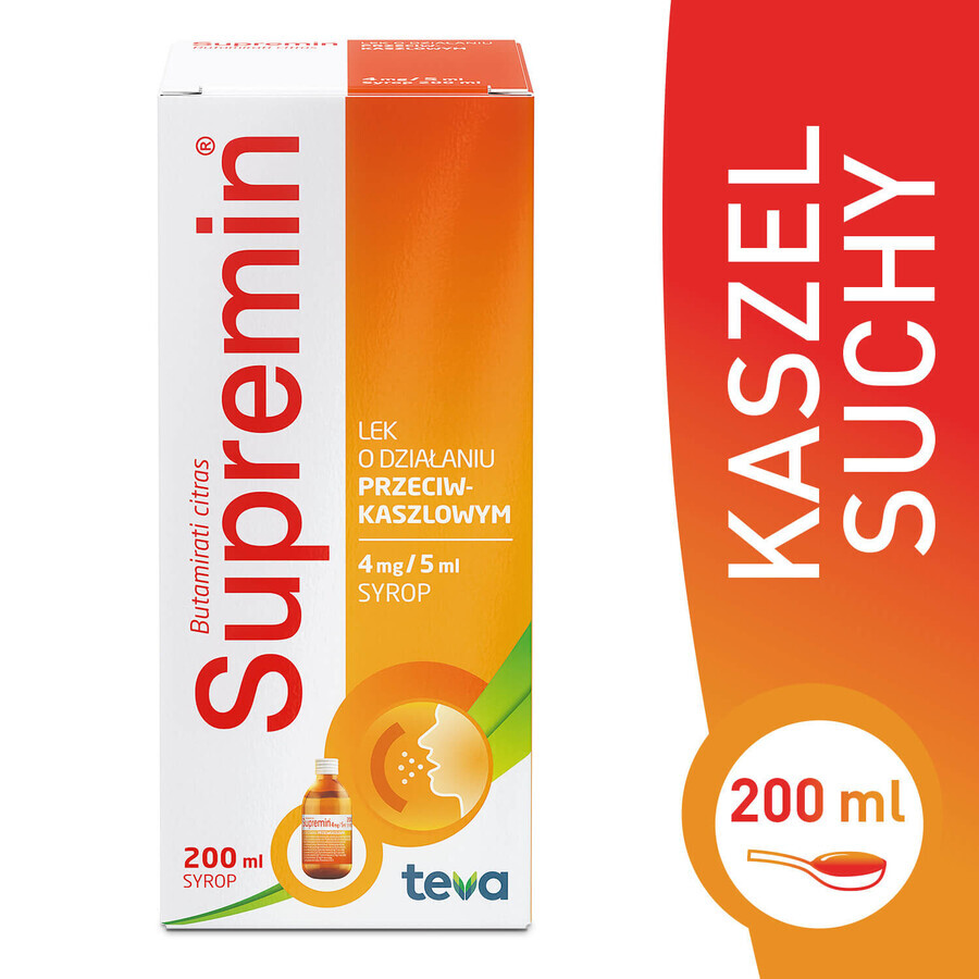 Supremin 4 mg/ 5 ml, Hustensirup, 200 ml