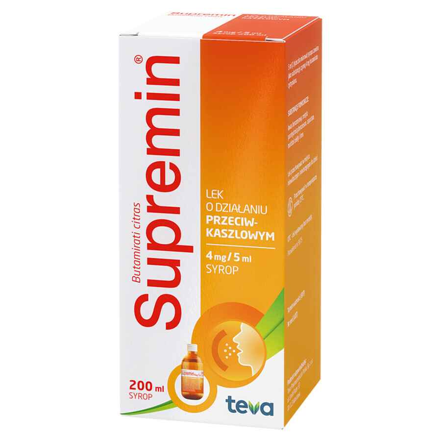 Supremin 4 mg/ 5 ml, Hustensirup, 200 ml