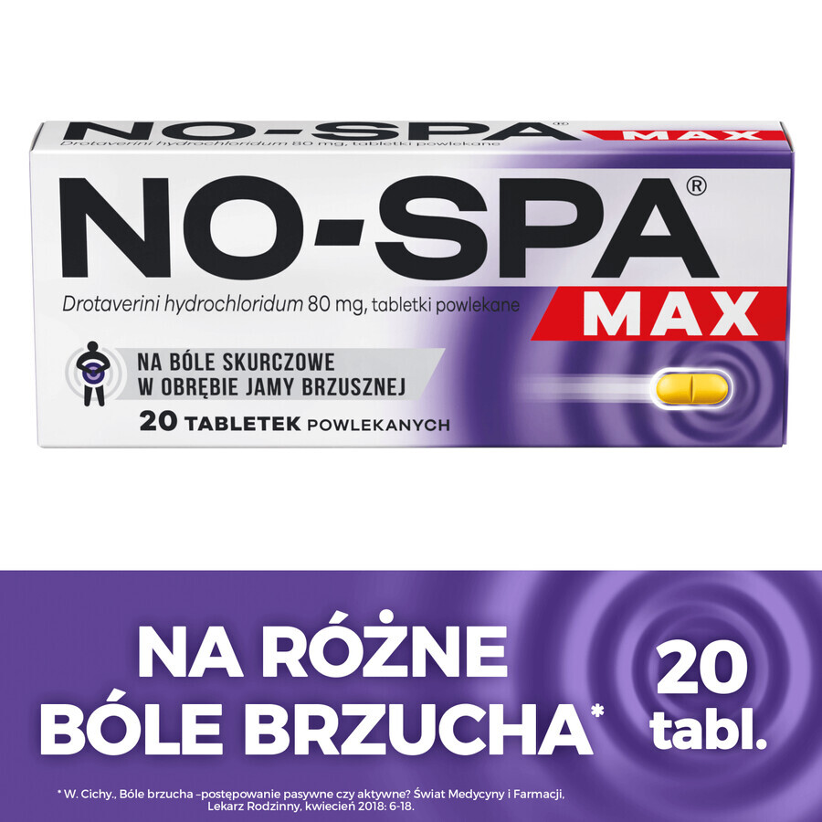 No-Spa Max 80 mg, 20 comprimate