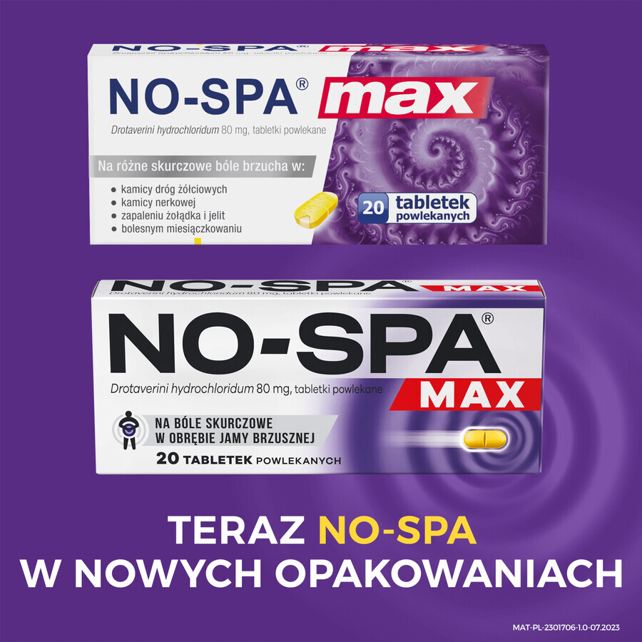 No-Spa Max 80 mg, 20 comprimate