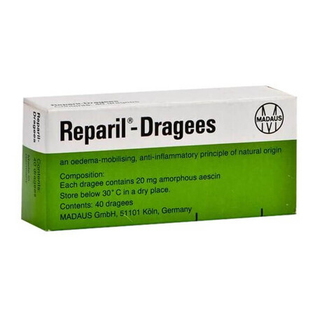 Reparil 20 mg, 40 enteral tablets