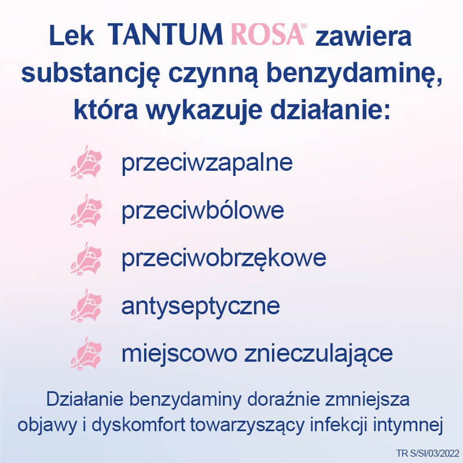 Tantum Rosa 53,2 mg/g, pulbere pentru soluție de irigare vaginală, 10 pliculețe