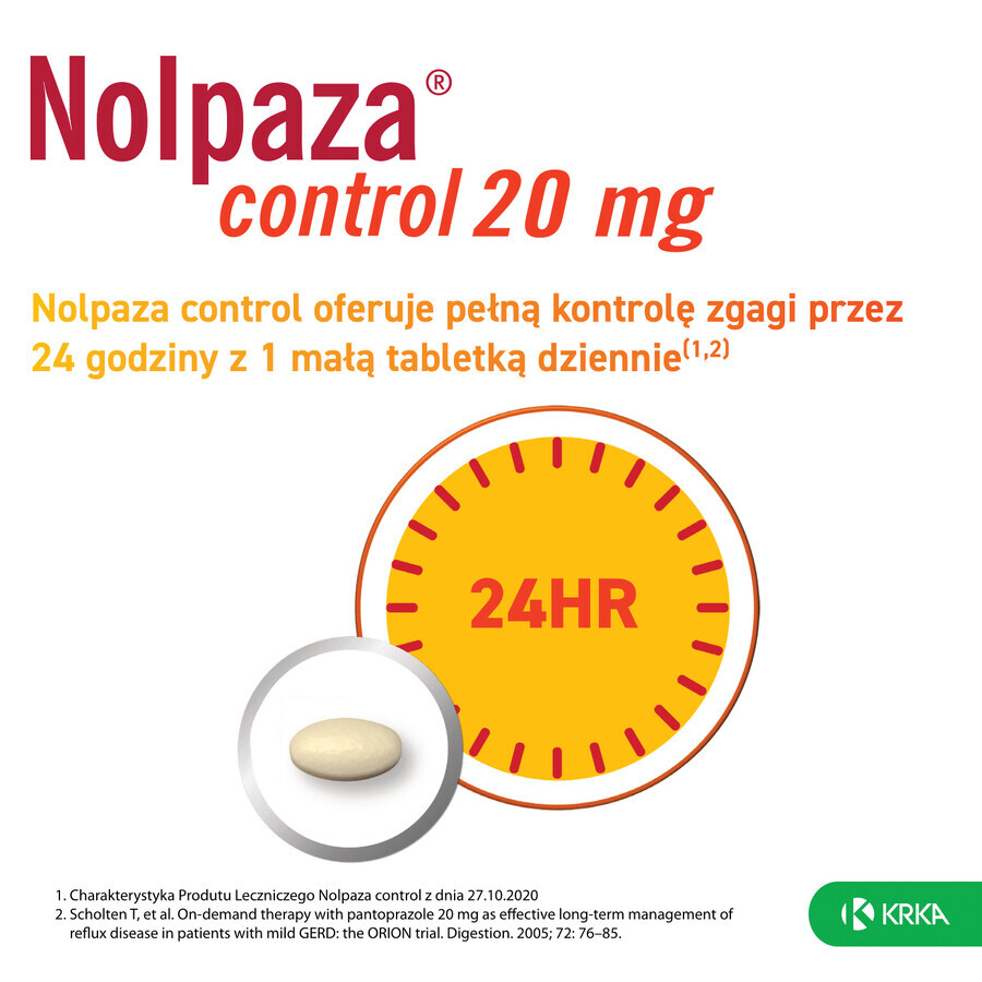 Nolpaza Control 20 mg, 14 comprimidos enterales