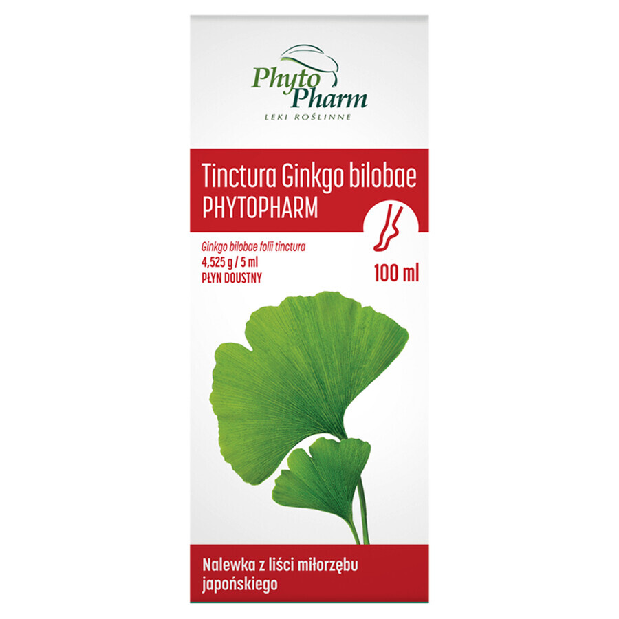 Tinctura Ginkgo Bilobae Phytopharm 4.525 g/ 5 ml, liquide oral, 100 ml