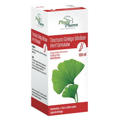 Tinctura Ginkgo Bilobae Phytopharm 4.525 g/ 5 ml, liquide oral, 100 ml