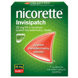 Nicorette Invisipatch 25 mg/16 h, sistem transdermic, plasture, 7 bucăți